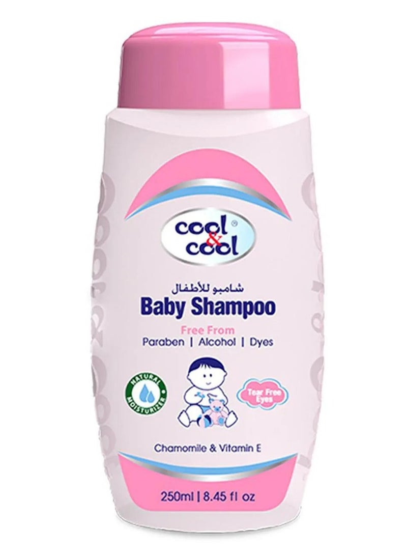 Cool & Cool Baby Shampoo Tear Free Paraben Free Dye Free Chamomile & Vitamin E With Extra Mild Formula 250 ML
